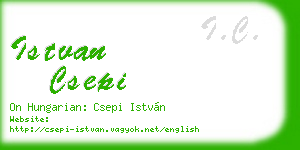 istvan csepi business card