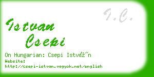 istvan csepi business card